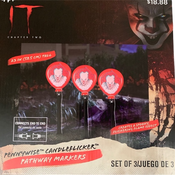 IT Pennywise Pathway Markers Set Of 3 LED - Picture 1 of 3
